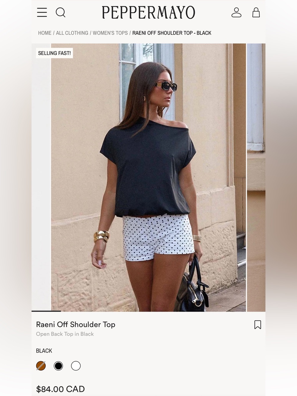 BNWT Peppermayo Black Top